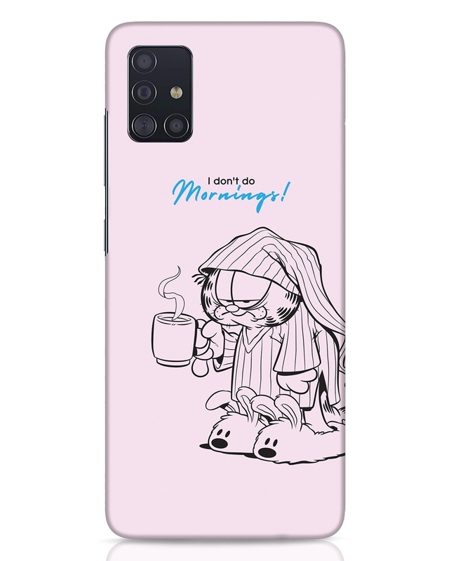 Shop Garfield Morning Designer Hard Cover for Samsung Galaxy A51-Front