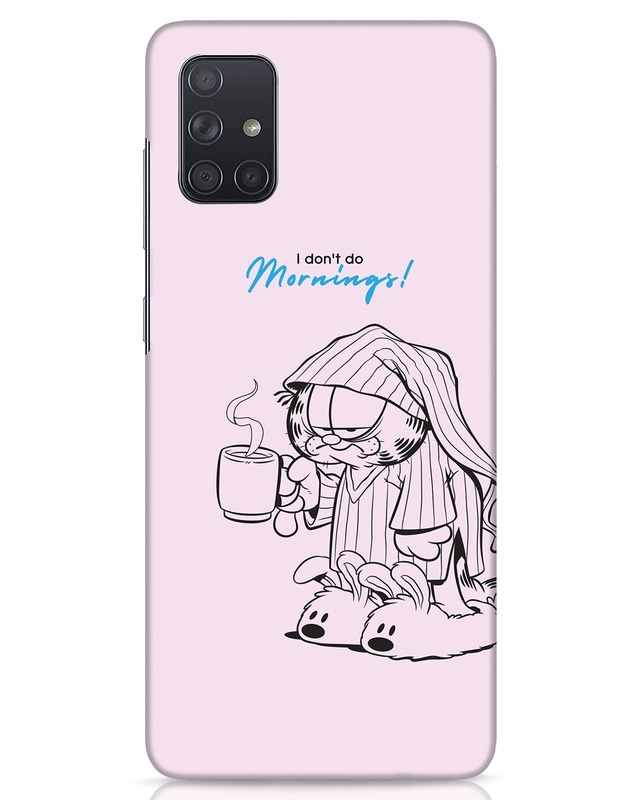 Shop Garfield Morning Designer Hard Cover for Samsung Galaxy A71-Front