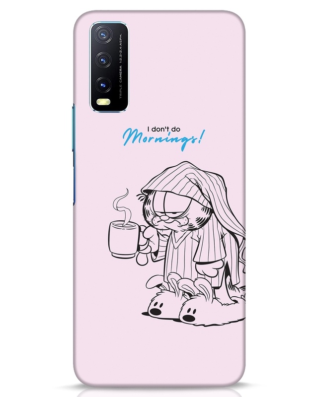 Shop Garfield Morning Designer Hard Cover for Vivo Y20-Front