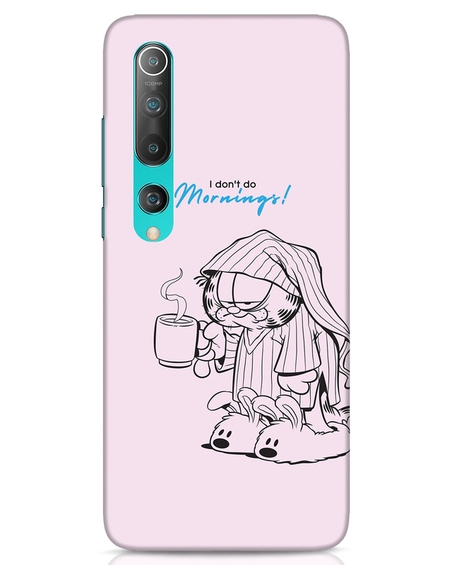 Shop Garfield Morning Designer Hard Cover for Xiaomi Mi 10-Front