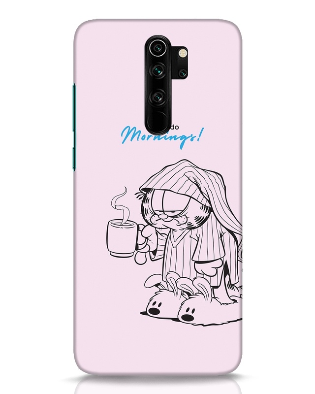 Shop Garfield Morning Designer Hard Cover for Xiaomi Redmi Note 8 Pro-Front