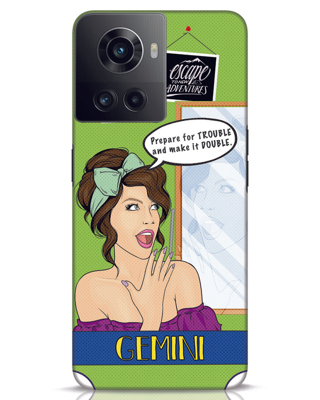 Shop Gemini Zodiac Designer Hard Cover for OnePlus 10 R-Front