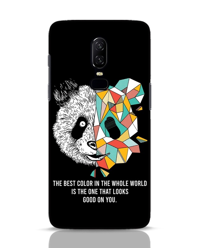 Shop Geometric Panda Designer Hard Cover for OnePlus 6-Front