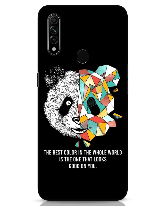 Shop Geometric Panda Designer Hard Cover for Oppo A31-Front