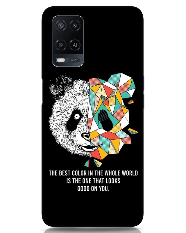 Shop Geometric Panda Designer Hard Cover for Oppo A54-Front