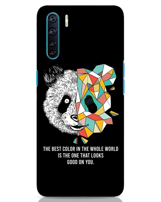 Shop Geometric Panda Designer Hard Cover for Oppo F15-Front
