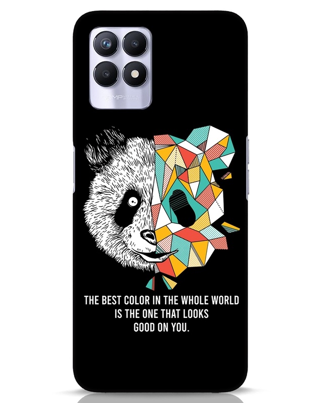 Shop Geometric Panda Designer Hard Cover for Realme 8i-Front