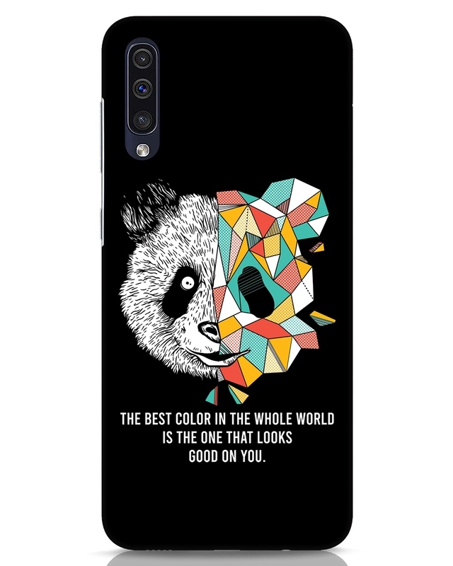 Shop Geometric Panda Designer Hard Cover for Samsung Galaxy A50-Front