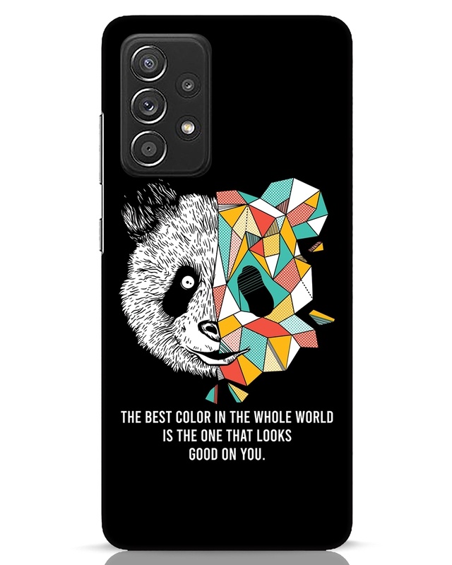 Shop Geometric Panda Designer Hard Cover for Samsung Galaxy A52-Front