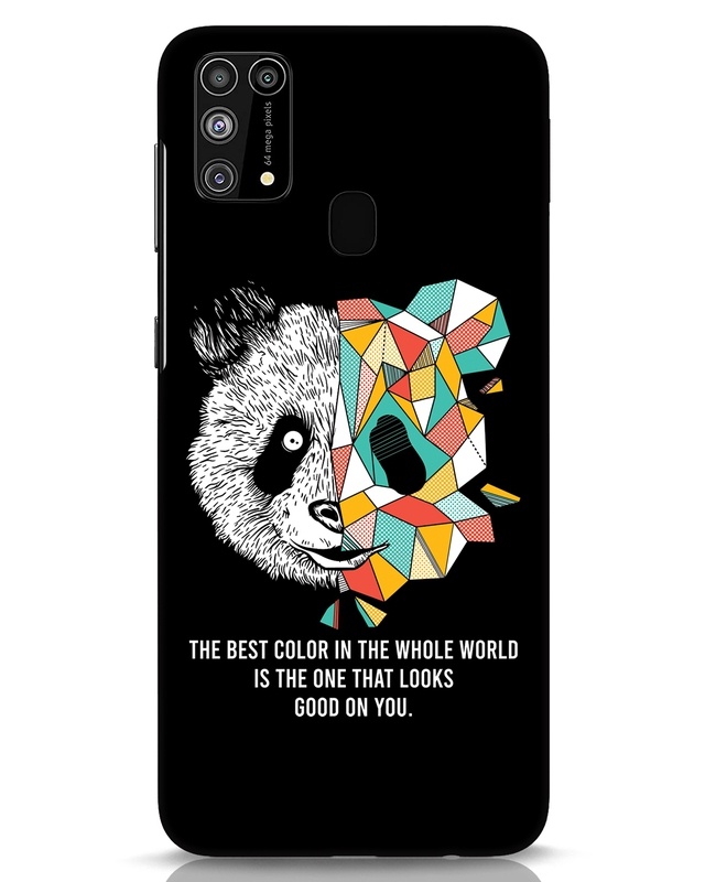 Shop Geometric Panda Designer Hard Cover for Samsung Galaxy M31-Front