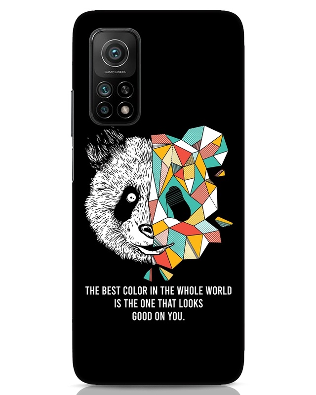 Shop Geometric Panda Designer Hard Cover for Xiaomi Mi 10T-Front