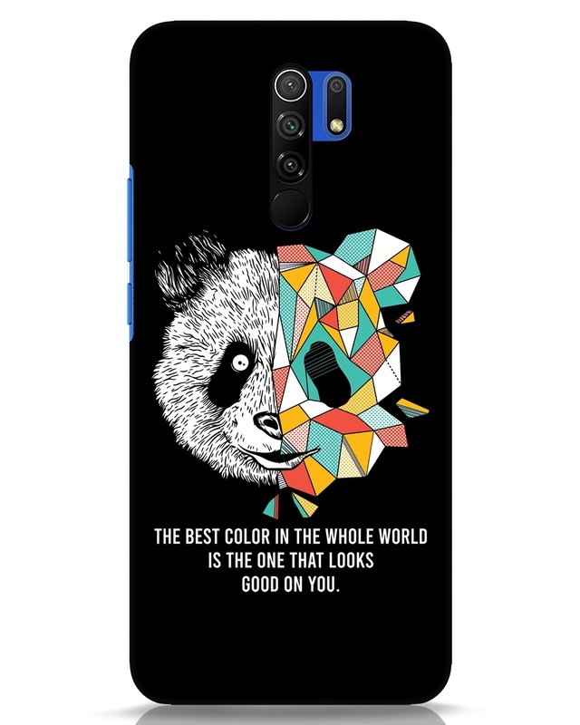 Shop Geometric Panda Designer Hard Cover for Xiaomi Poco M2 Reloaded-Front