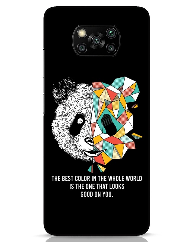 Shop Geometric Panda Designer Hard Cover for Xiaomi Poco X3 Pro-Front