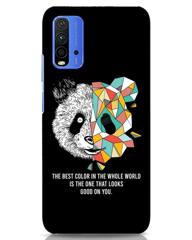 Shop Geometric Panda Designer Hard Cover for Xiaomi Redmi 9 Power-Front