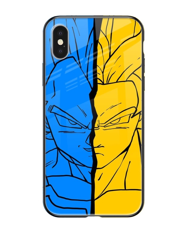 Shop Goku and Vegeta Premium Glass Case for Apple iPhone XS (Shock Proof,Scratch Resistant)-Front