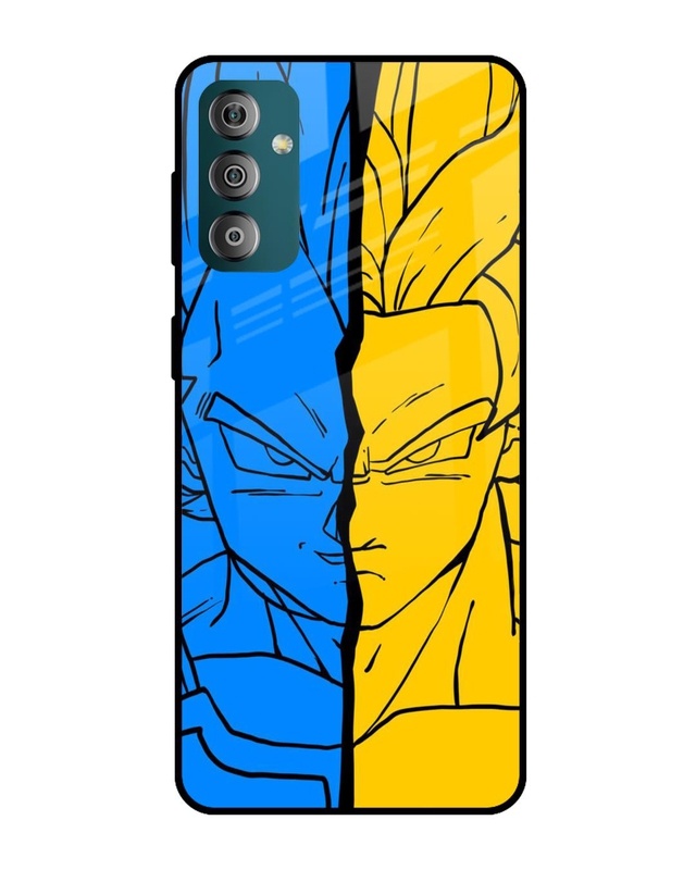 Shop Goku and Vegeta Premium Glass Case for Samsung Galaxy F23 5G (Shock Proof,Scratch Resistant)-Front