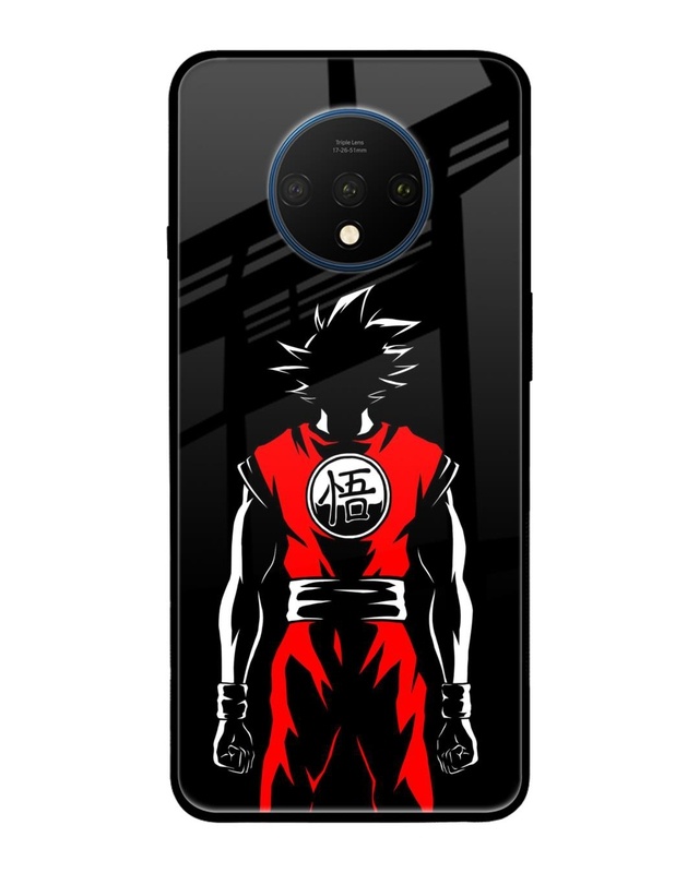 Shop Goku Back Art Premium Glass Case for OnePlus 7T (Shock Proof,Scratch Resistant)-Front