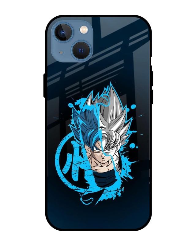 Shop Goku Brush Art Premium Glass Case for iPhone 13 mini (Shock Proof, Scratch Resistant)-Front