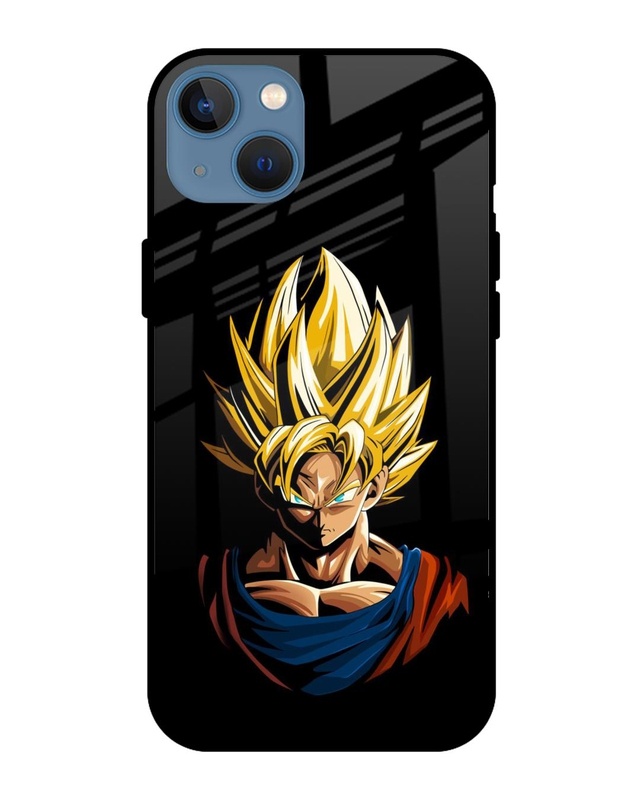 Shop Goku Manga Premium Glass Case for Apple iPhone 13 (Shock Proof,Scratch Resistant)-Front
