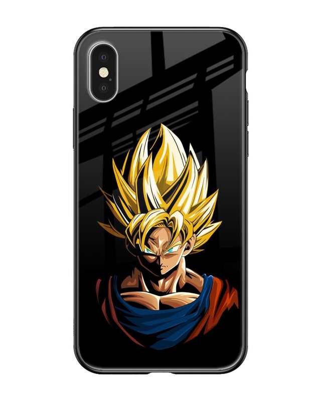 Shop Goku Manga Premium Glass Case for Apple iPhone XS (Shock Proof,Scratch Resistant)-Front