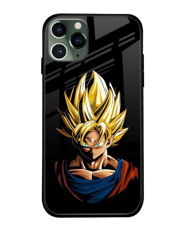 Shop Goku Manga  Premium Glass Case for iPhone 11 Pro Max (Shock Proof, Scratch Resistant)-Front