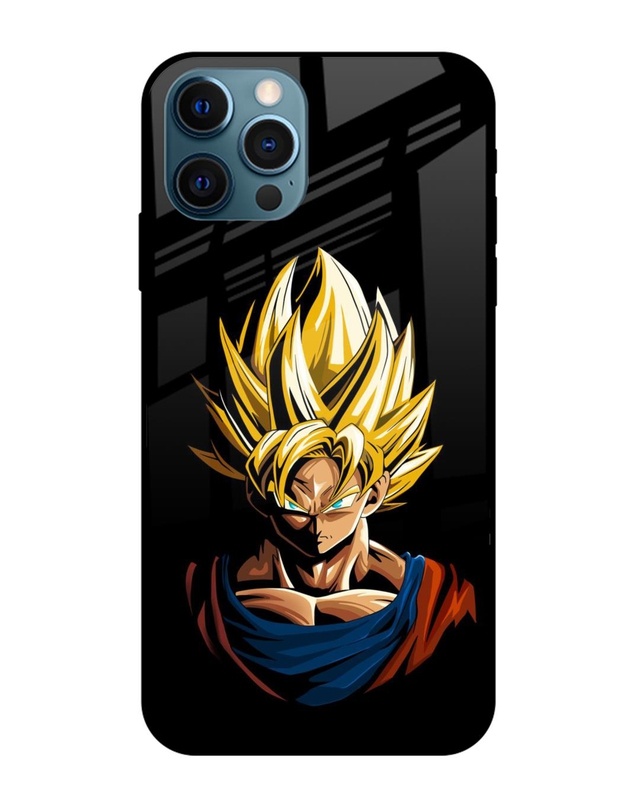 Shop Goku Manga Premium Glass Case for iPhone 12 Pro Max (Shock Proof, Scratch Resistant)-Front