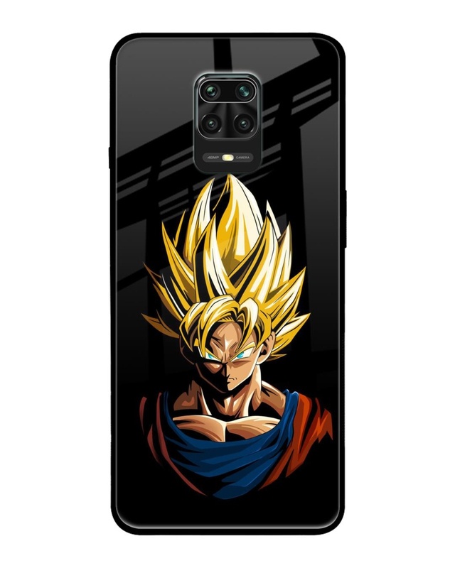 Shop Goku Manga Premium Glass Case for Redmi Note 9 Pro Max (Shock Proof,Scratch Resistant)-Front