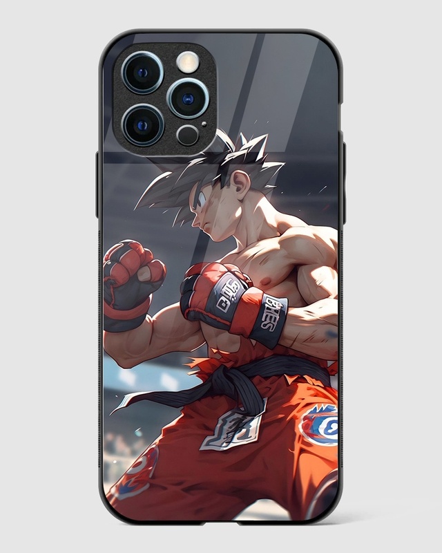 Shop Goku Power Premium Glass Case for Apple iPhone 12 Pro Max-Front