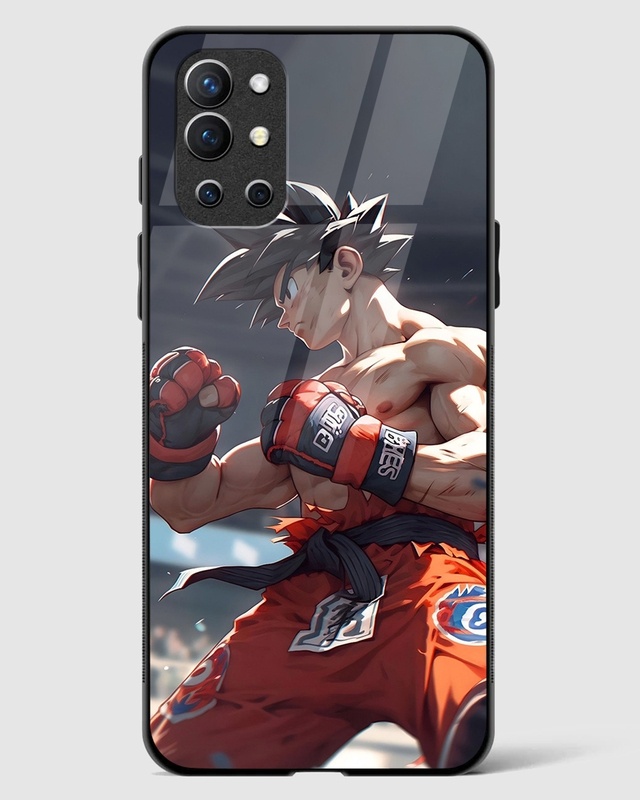Shop Goku Power Premium Glass Case for OnePlus 9R-Front