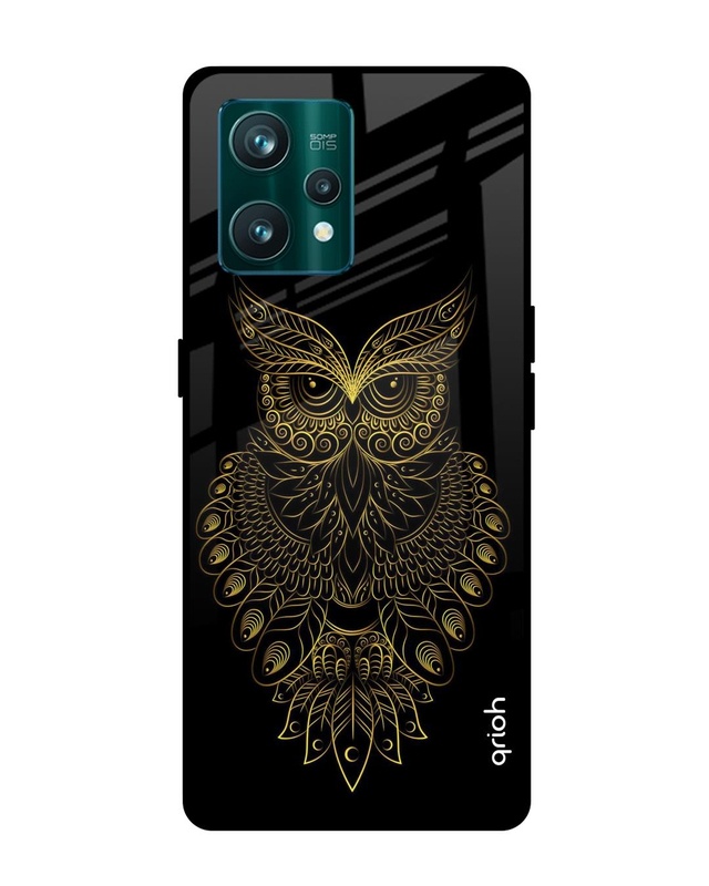 Shop Golden Owl Printed Premium Glass Cover For Realme 9 Pro 5G (Shock Proof , Light weight)-Front