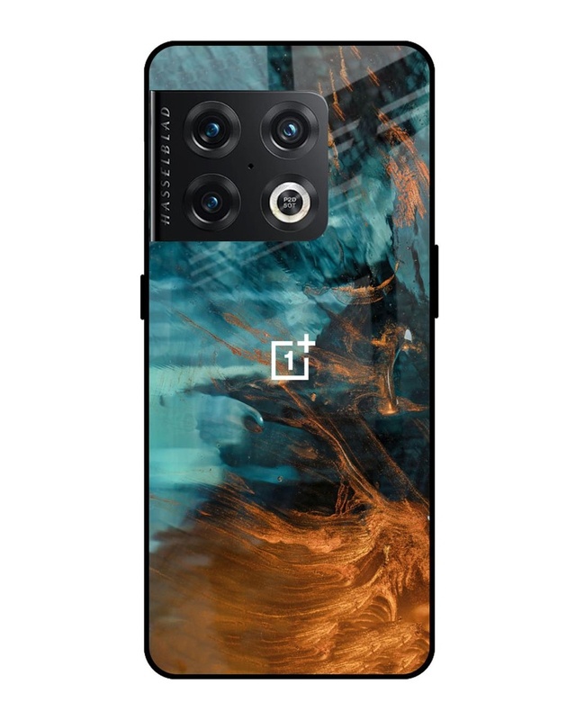 Shop Golden Splash Premium Glass Case for OnePlus 10 Pro(Shock Proof, Scratch Resistant)-Front
