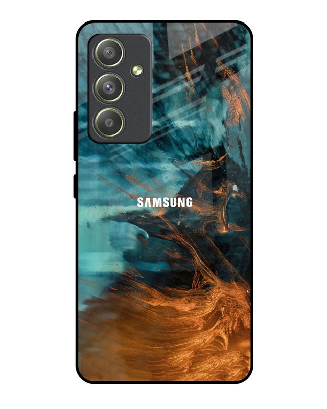 Shop Golden Splash Premium Glass Case for Samsung Galaxy A54 5G(Shock Proof, Scratch Resistant)-Front