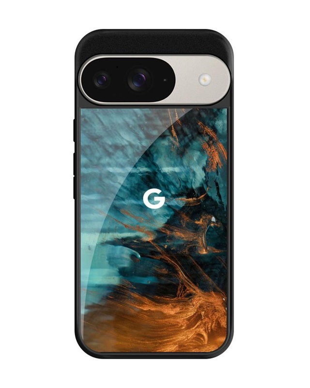 Golden Splash Premium Glass Cover for Google Pixel 9(Shock Proof, Scratch Resistant)
