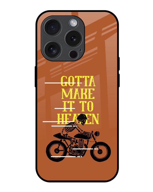 Shop Gotta Make It To Heaven Premium Glass Cover for Apple iPhone 15 Pro-Front