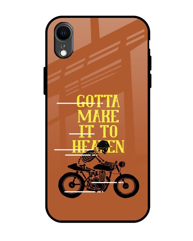 Gotta Make It To Heaven Premium Glass Cover for Apple iPhone XR-Front Bewakoof Shop Gotta Make It To Heaven Premium Glass Cover for Apple iPhone XR-Front