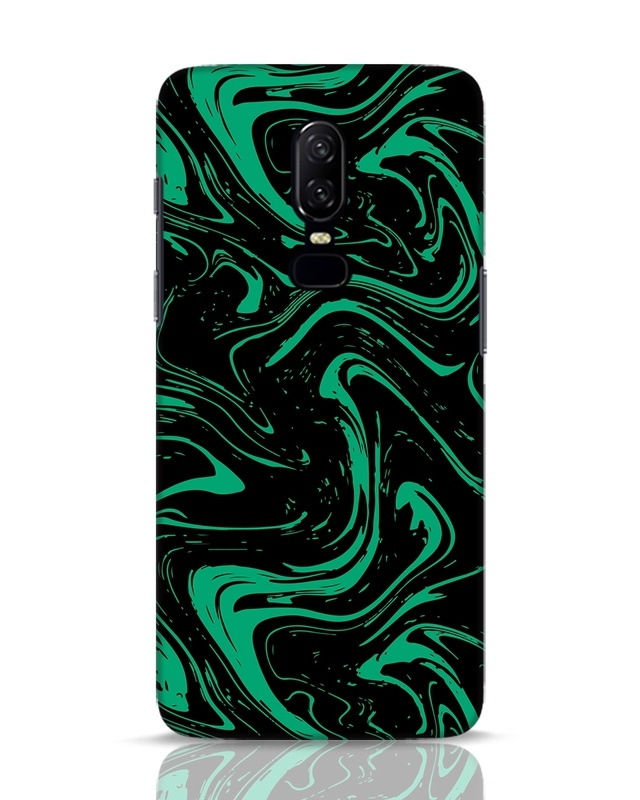 Shop Green Granite Designer Hard Cover for OnePlus 6-Front