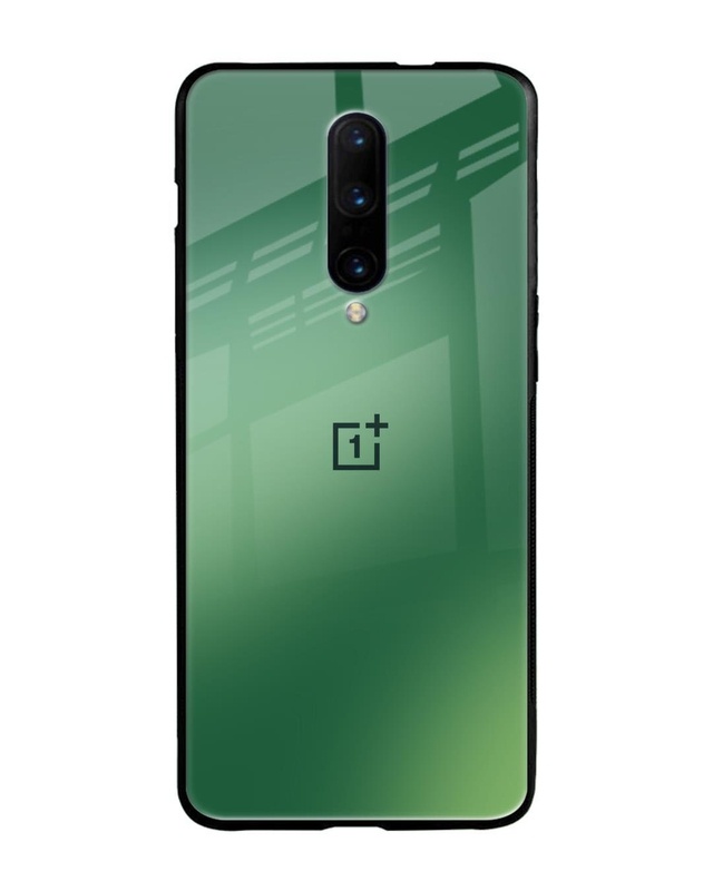 Shop Green Grunge Texture Premium Glass Case for OnePlus 7 Pro (Shock Proof, Scratch Resistant)-Front