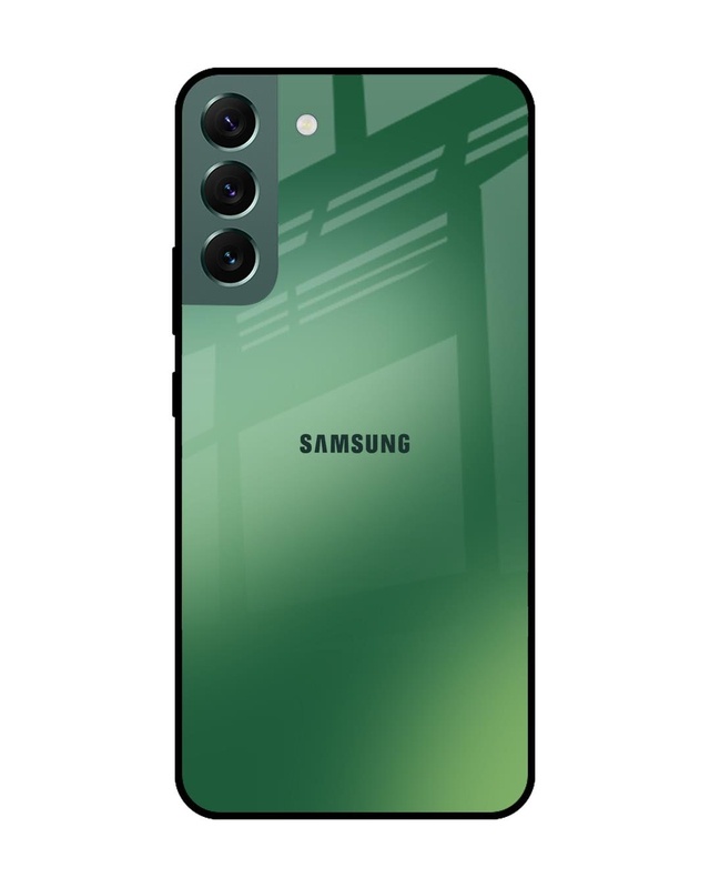 Shop Green Grunge Texture Premium Glass Case for Samsung Galaxy S22 Plus 5G (Scratch Resistant)-Front