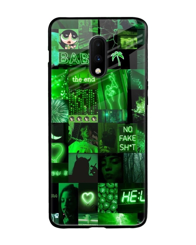 Shop Green Life Premium Glass Case for OnePlus 7 (Shock Proof, Scratch Resistant)-Front