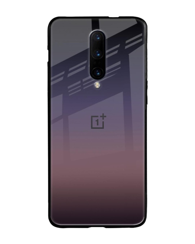 Shop Grey Ombre Premium Glass Case for OnePlus 7 Pro(Shock Proof, Scratch Resistant)-Front