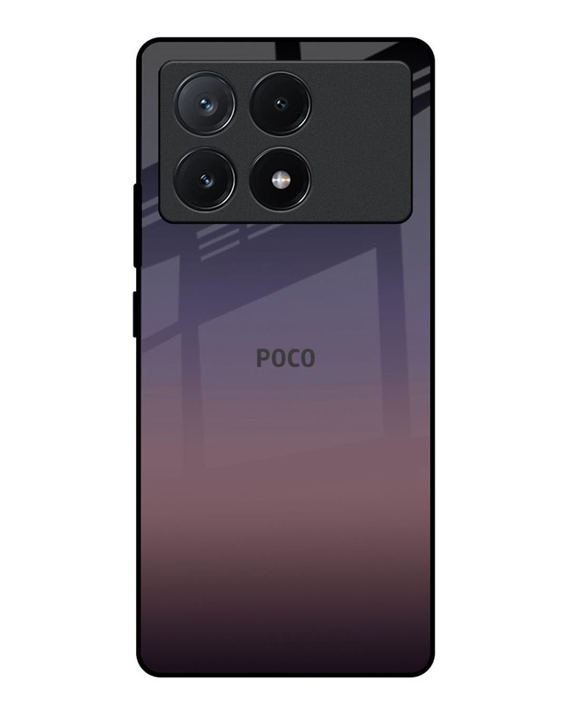 Grey Ombre Premium Glass Case for Poco X6 Pro 5G(Shock Proof, Scratch Resistant)