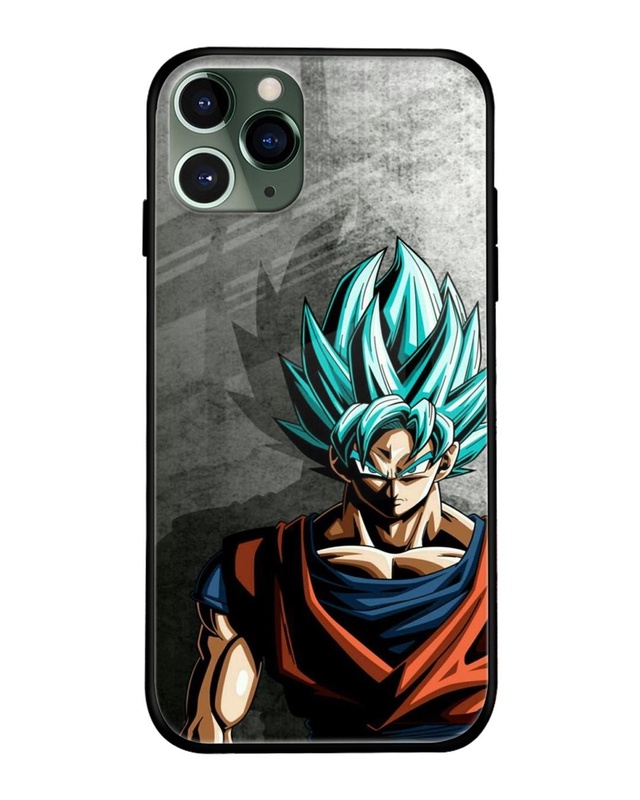 Shop Grunge Goku  Premium Glass Case for iPhone 11 Pro Max (Shock Proof, Scratch Resistant)-Front