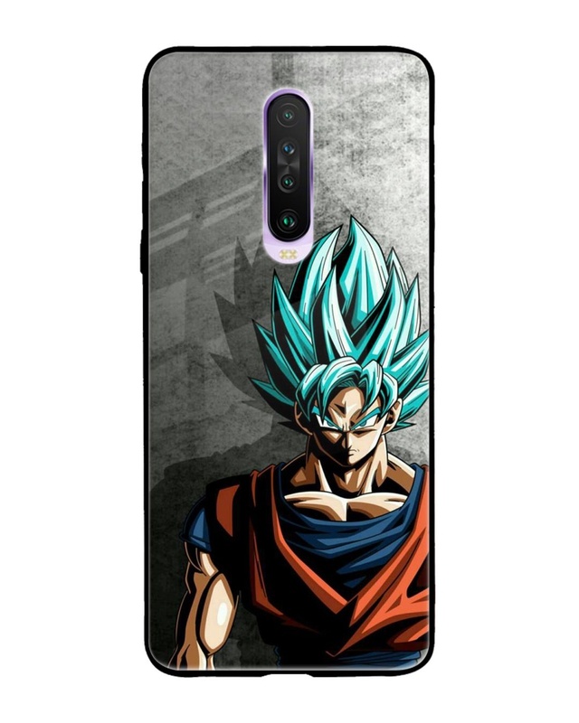 Shop Grunge Goku Premium Glass Case for Xiaomi Poco X2 (Shock Proof, Scratch Resistant)-Front