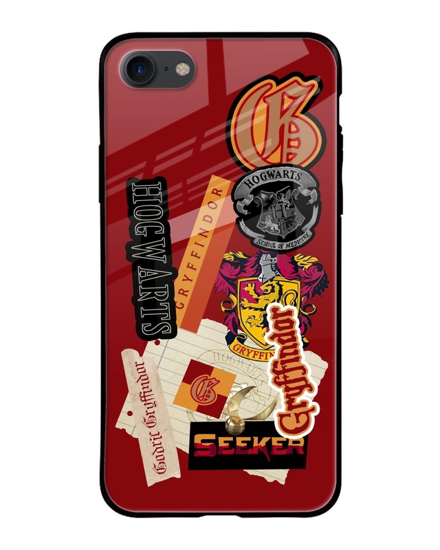 Shop Gryffindor Premium Glass Case for Apple iPhone SE 2020 (Shock Proof, Scratch Resistant)-Front