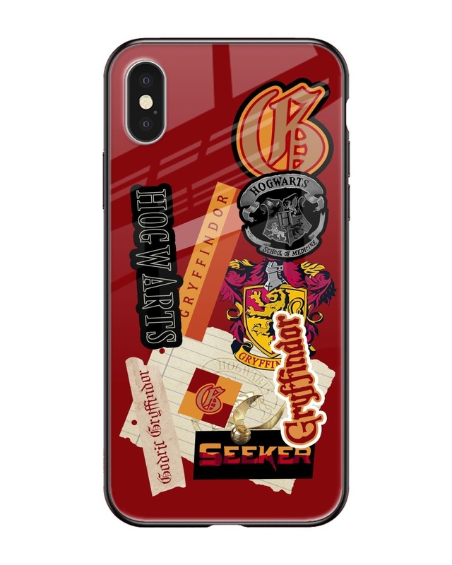 Shop Gryffindor Premium Glass Case for Apple iPhone XS Max (Shock Proof, Scratch Resistant)-Front