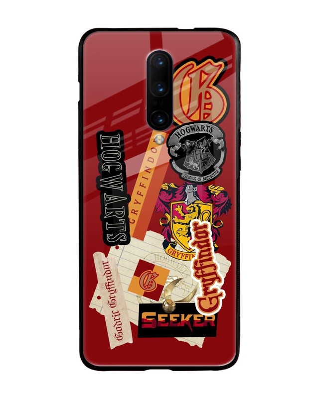 Shop Gryffindor Premium Glass Case for OnePlus 7 Pro (Shock Proof, Scratch Resistant)-Front