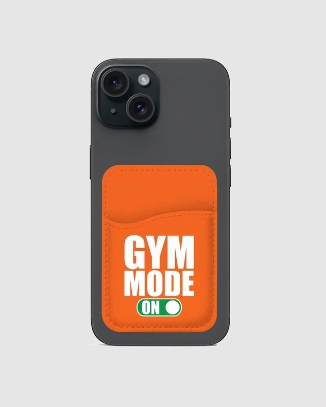 Shop Gym Mode On Typography Mobile Card Holders-Front