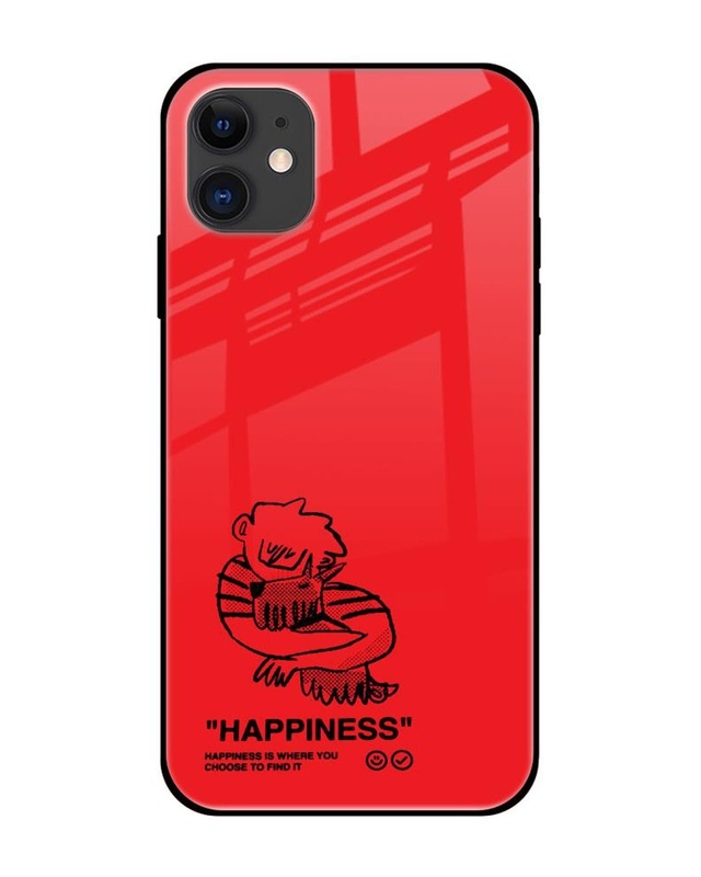 Shop Happiness Premium Glass Cover for Apple iPhone 12-Front