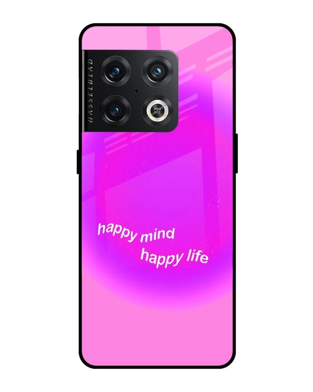 Shop Happy Mind Premium Glass Case for OnePlus 10 Pro (Shock Proof, Scratch Resistant)-Front