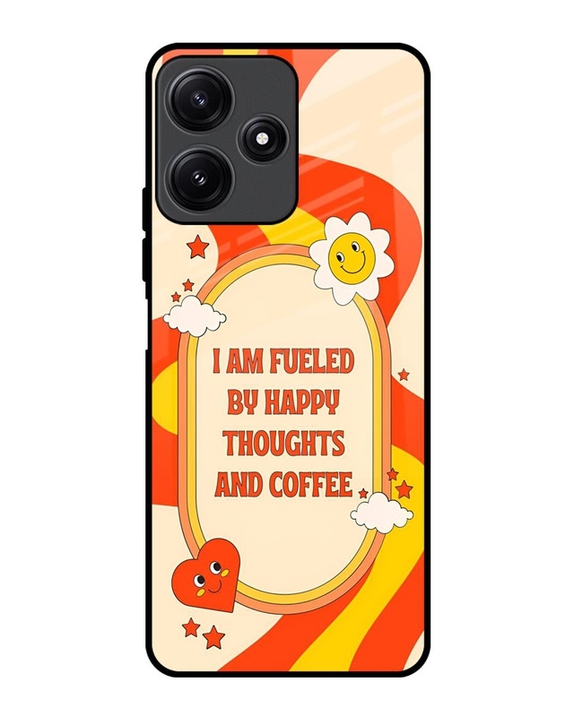 Happy Thought Premium Glass Case for Xiaomi Redmi 12 5G(Shock Proof, Scratch Resistant)